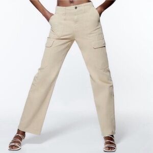 Tan Zara cargo pants